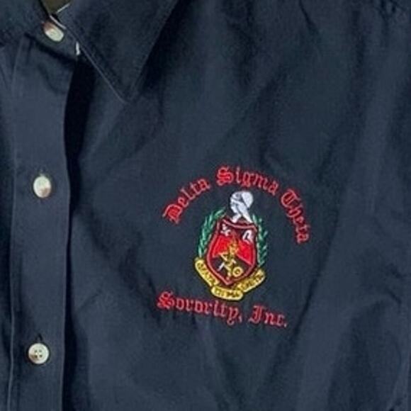 Baw Athletic Wear Delta Sigma Theta Sorority Shirt Womens XL Long Sleeve Casual - Picture 5 of 9